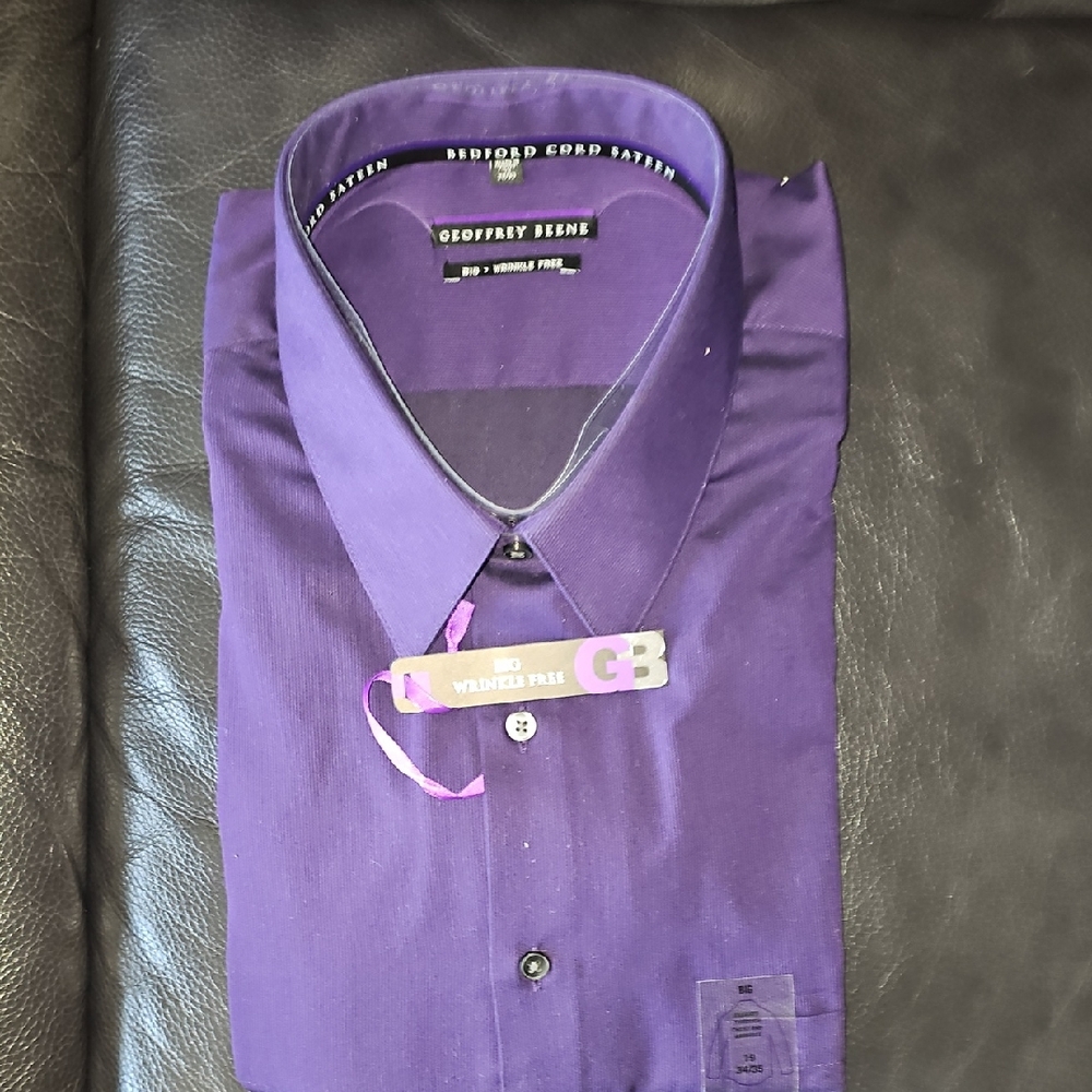 Geoffrey Beene Men's Deep Purple Dress Shirt